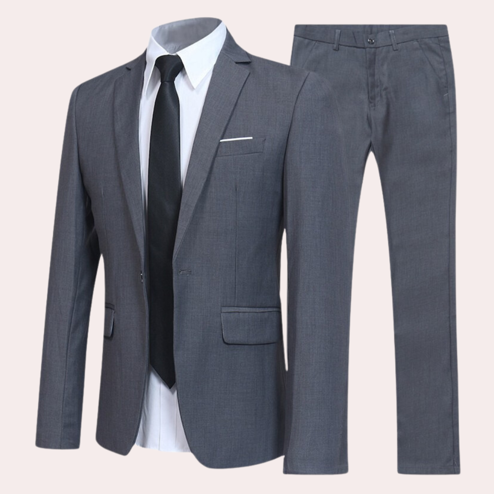 Herren Anzug | Zweiteilig mit schmalem Schnitt und Revers