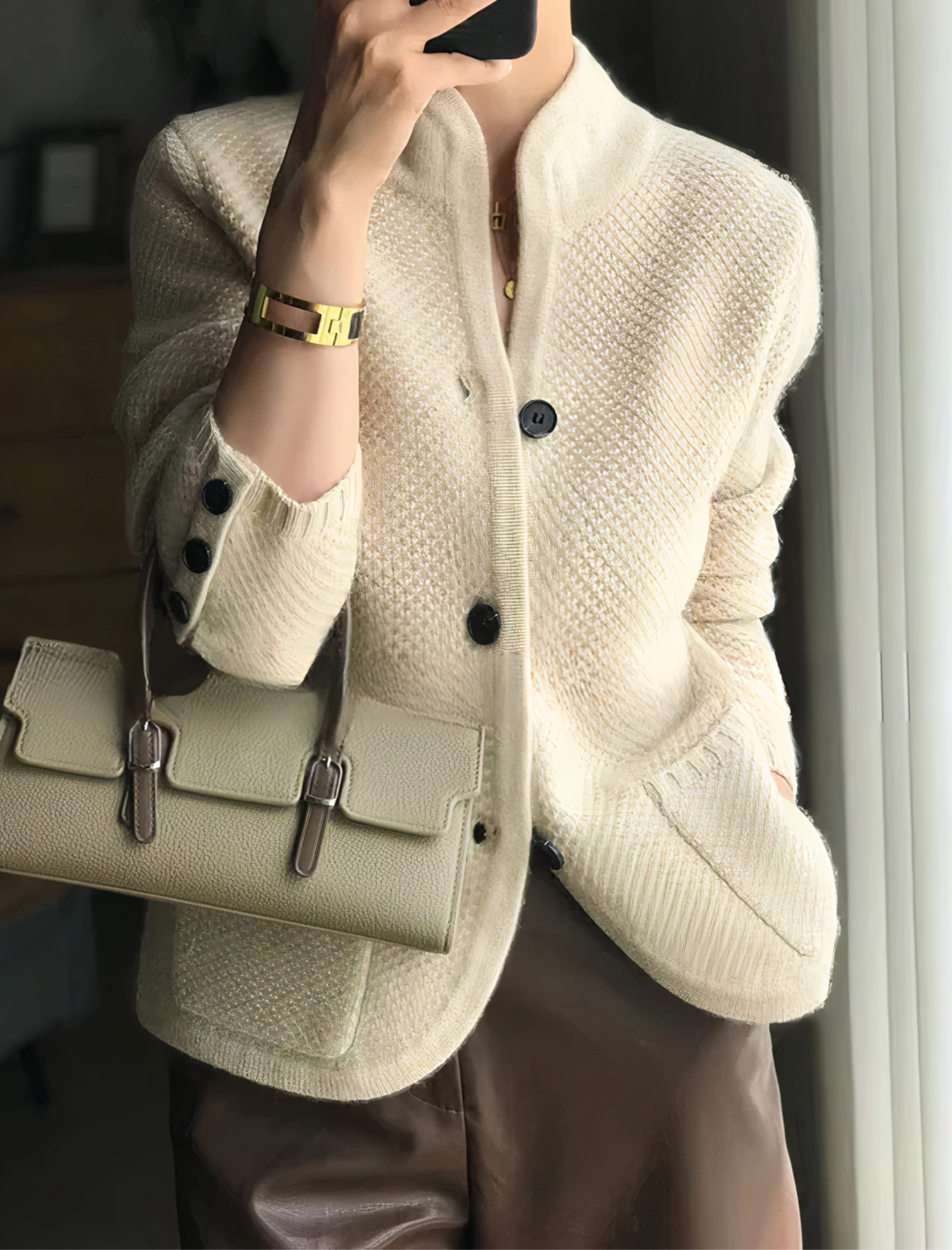 Damen Strickjacke | Lässige knöpfbare Form für Alltag