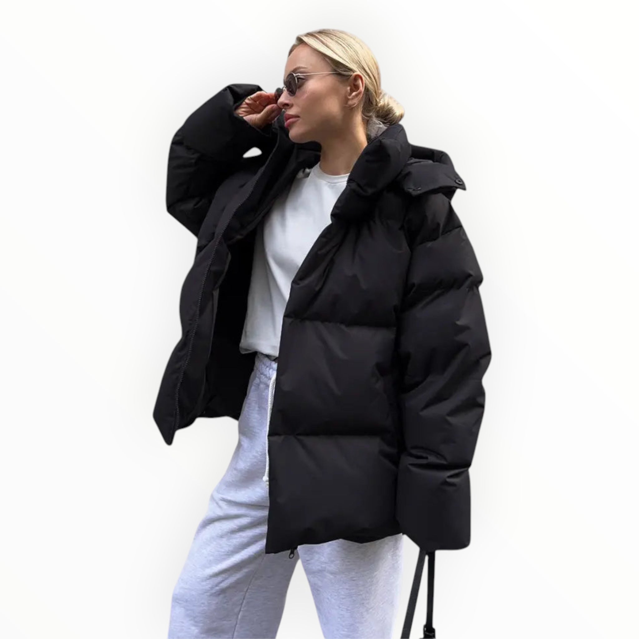 Damen Pufferjacke | Lange geschlossene Form für täglichen Gebrauch