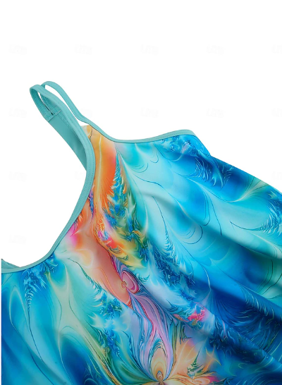 Damen Badeanzug | Zweiteiliges Tankini-Set mit langem Oberteil