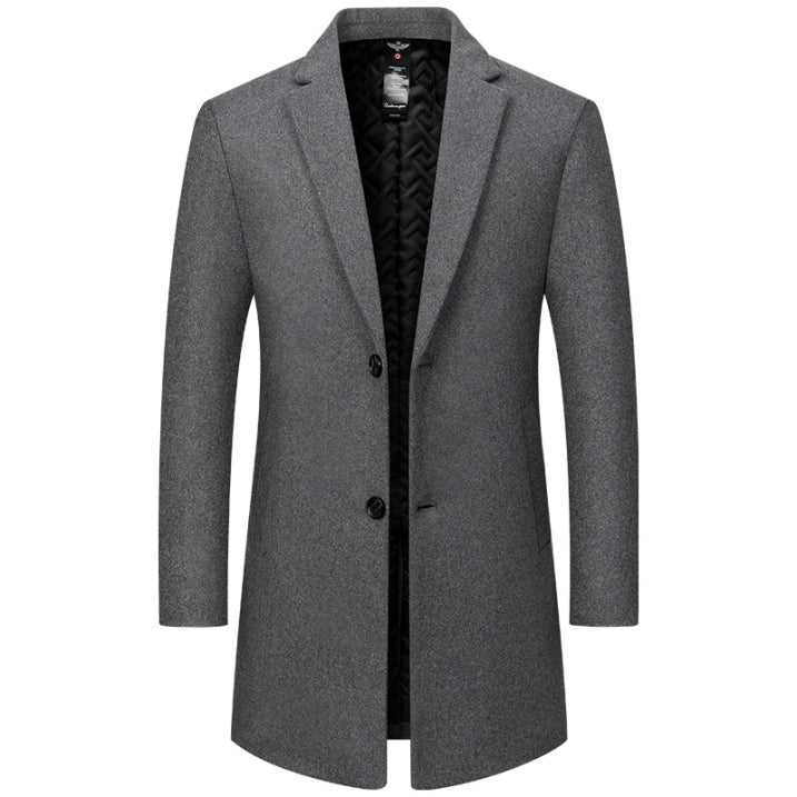Herren Trenchcoat | gerader Aufbau mit klassischer Knopfleiste