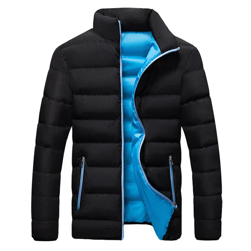 Herren Jacke | Horizontales Steppmuster mit Reißverschluss
