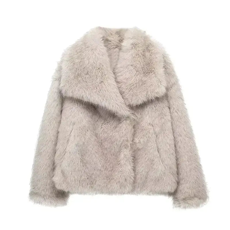 Damen Jacke | Kurze Form mit breitem Kragen und offener Front