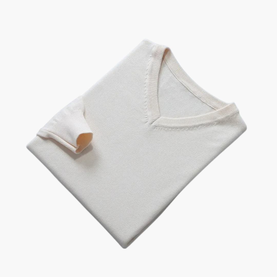 Herren Pullover | V-Ausschnitt mit Bündchenabschluss