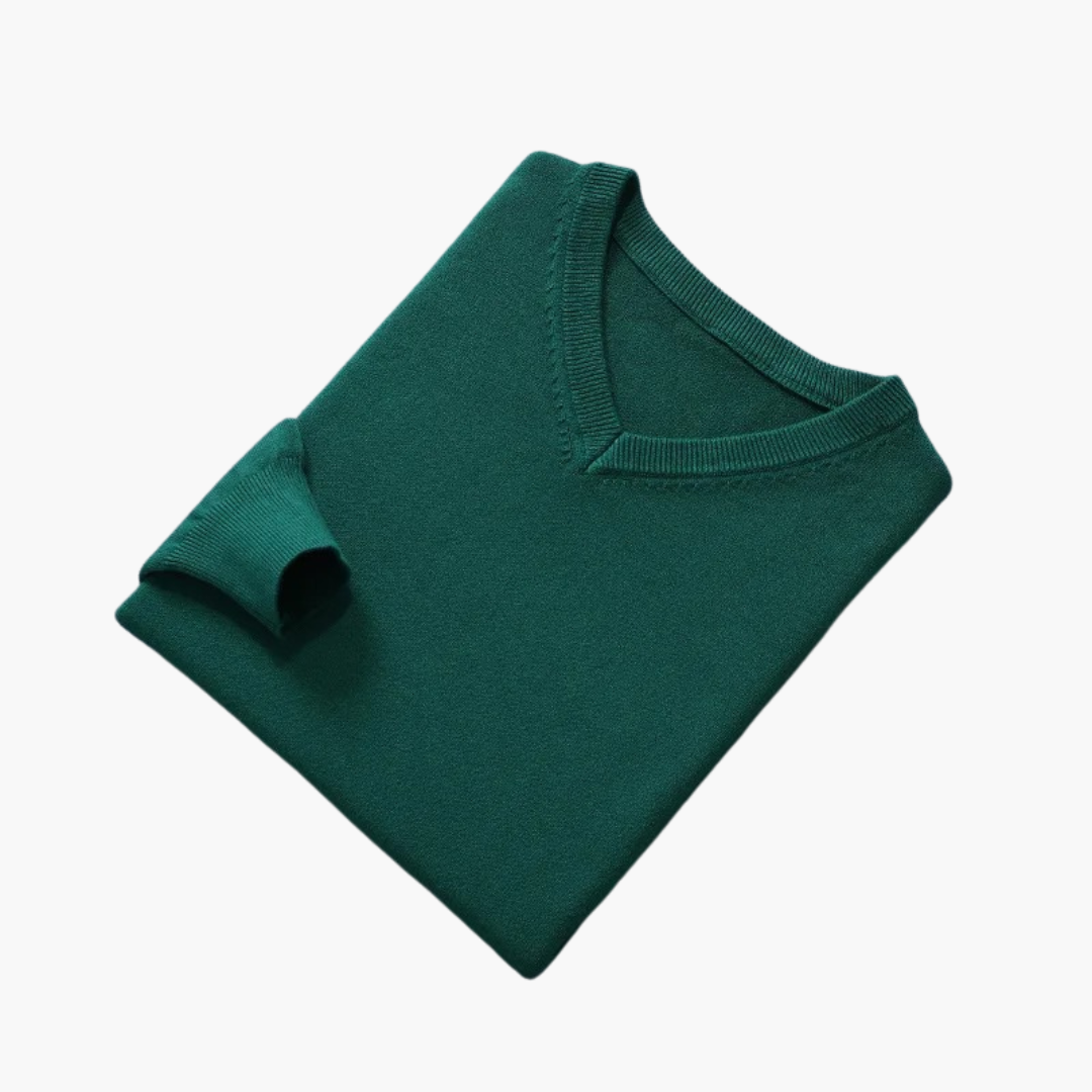 Herren Pullover | V-Ausschnitt mit Bündchenabschluss