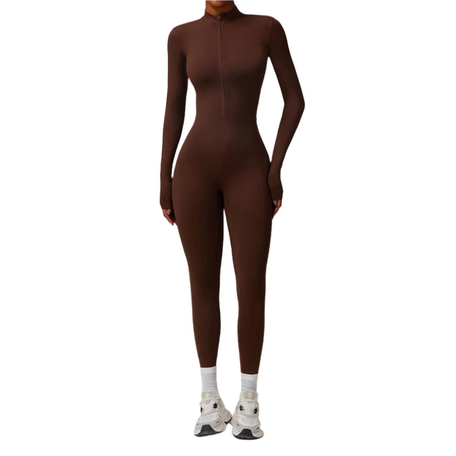 Jumpsuit Damen | Stehkragen mit Frontreißverschluss