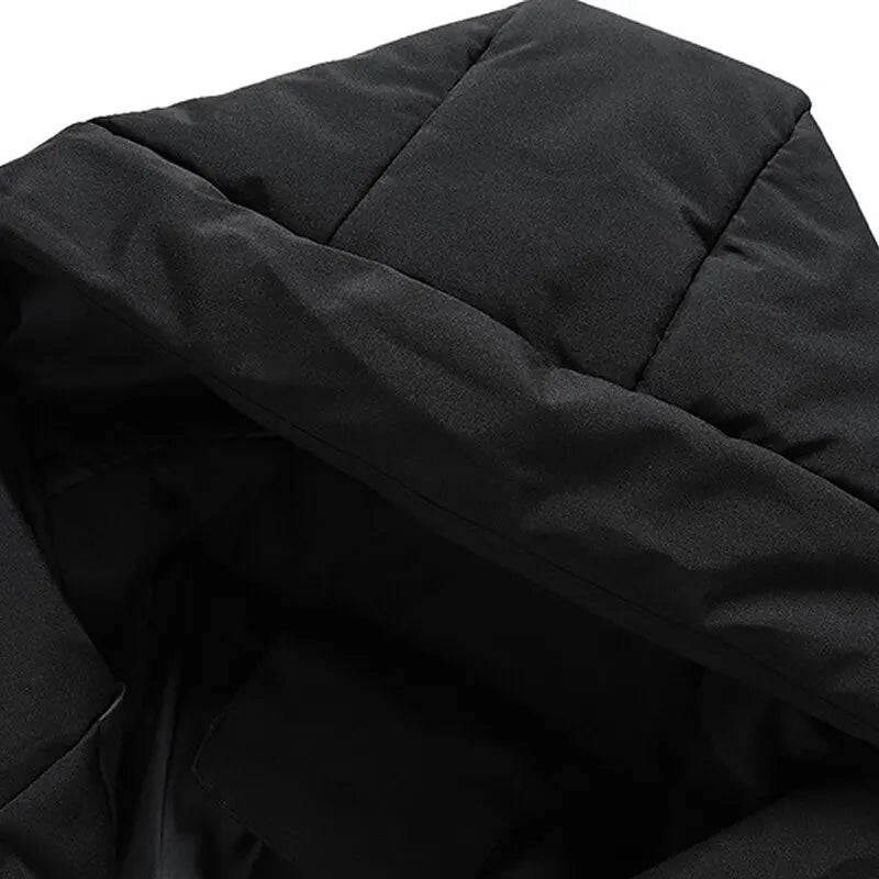 Herren Jacke Puffer | Kapuze und verlängerte Form