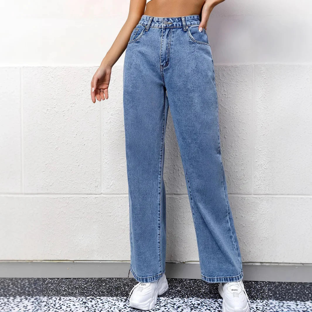 Damen Jeans | hohe Taille mit lockerer Mom-Passform
