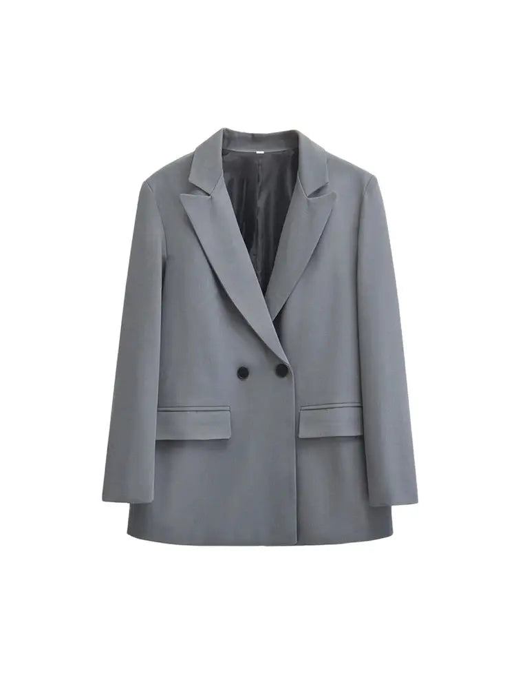 Damen Blazerjacke | Lange Ärmel mit Klappentaschen