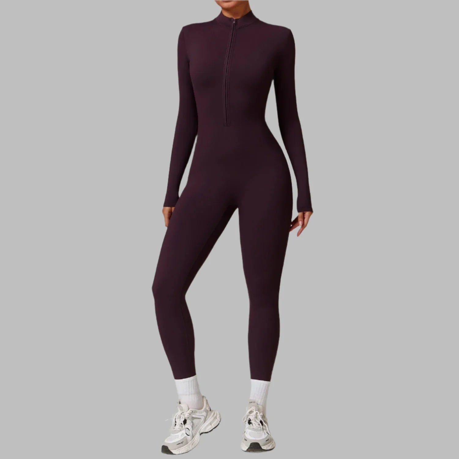 Jumpsuit Damen | Stehkragen mit Frontreißverschluss