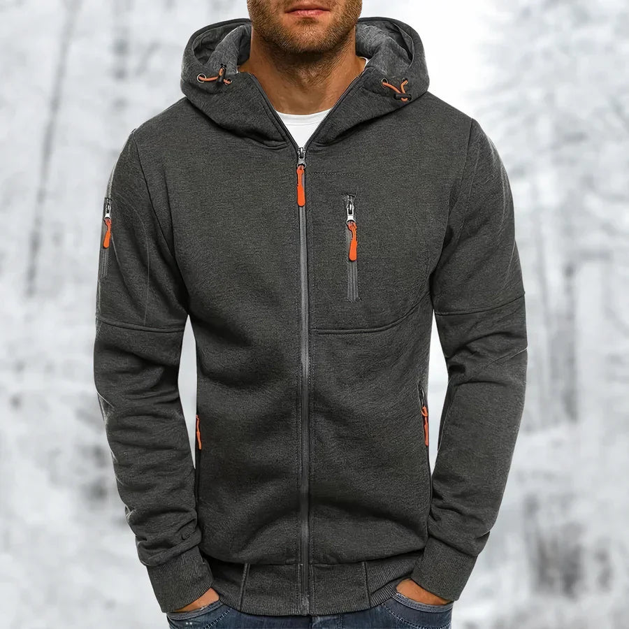Jacke Herren | Kapuze mit Reißverschlusstaschen