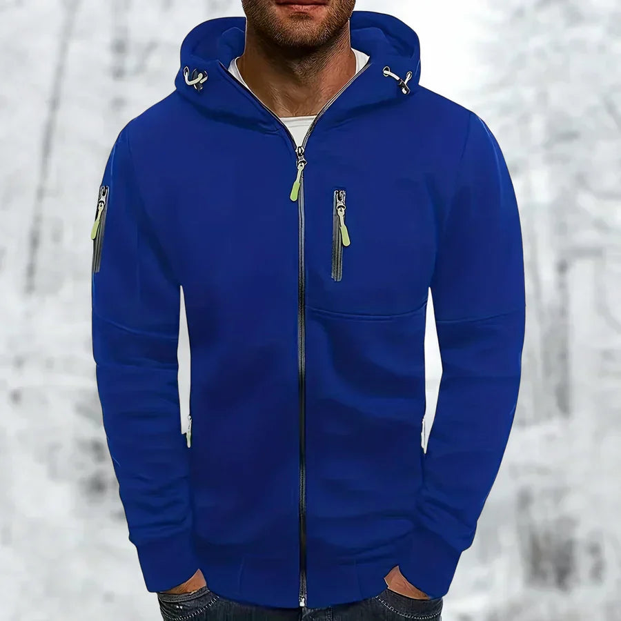 Herren Hoodie | Kapuze mit Reißverschluss und Brusttasche