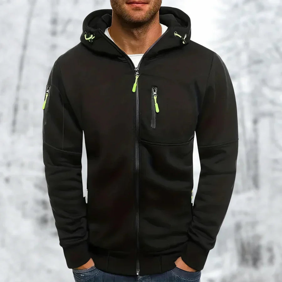 Jacke Herren | Kapuze mit Reißverschlusstaschen