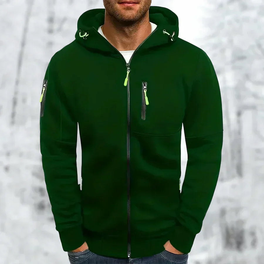 Herren Hoodie | Kapuze mit Reißverschluss und Brusttasche