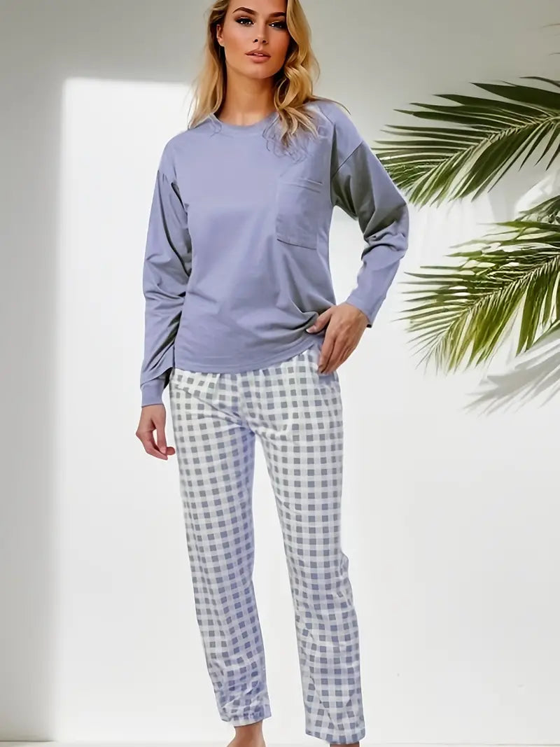 Set Damen | Rundhals mit Karohose