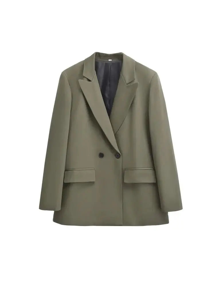 Damen Blazerjacke | Lange Ärmel mit Klappentaschen