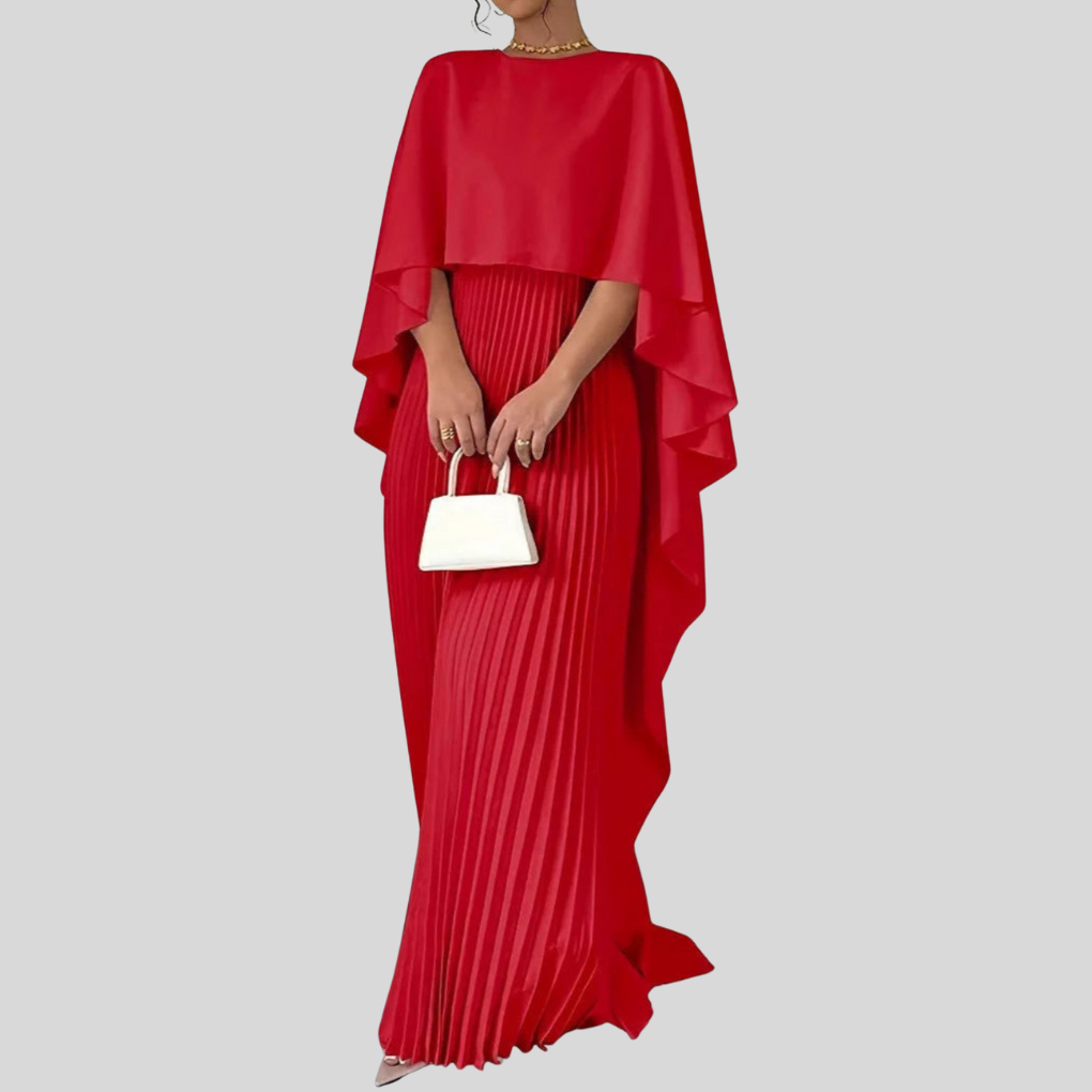 Maxikleid Damen | Batwing-Ärmel und durchgehende Rocklänge