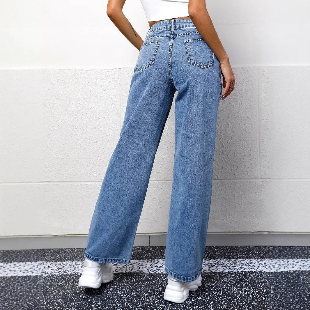 Damen Jeans | hohe Taille mit lockerer Mom-Passform