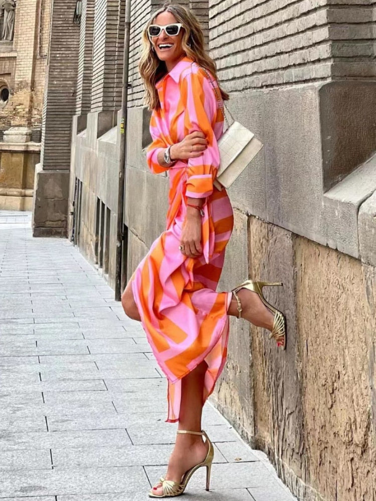 Damenkleid | Wickel-Ausführung mit Ärmeln