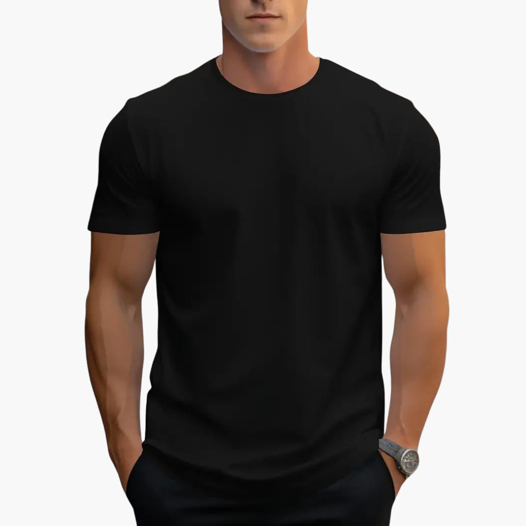Kurzarmshirt Herren | Rundhalsausschnitt mit geradem Schnitt