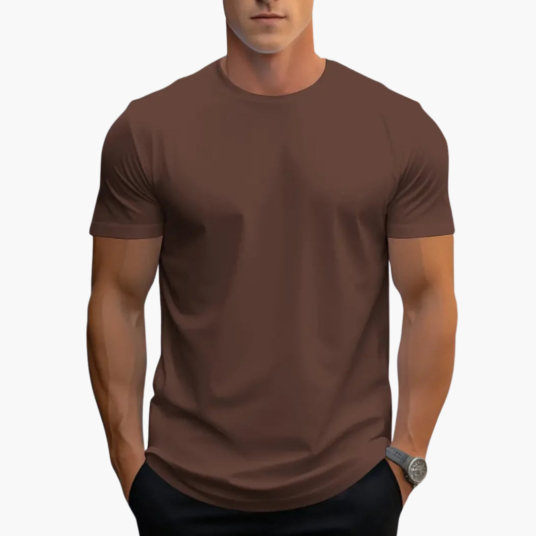 Kurzarmshirt Herren | Rundhalsausschnitt mit geradem Schnitt