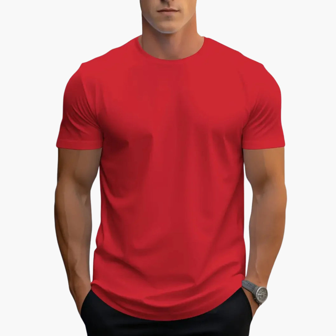 Kurzarmshirt Herren | Rundhalsausschnitt mit geradem Schnitt