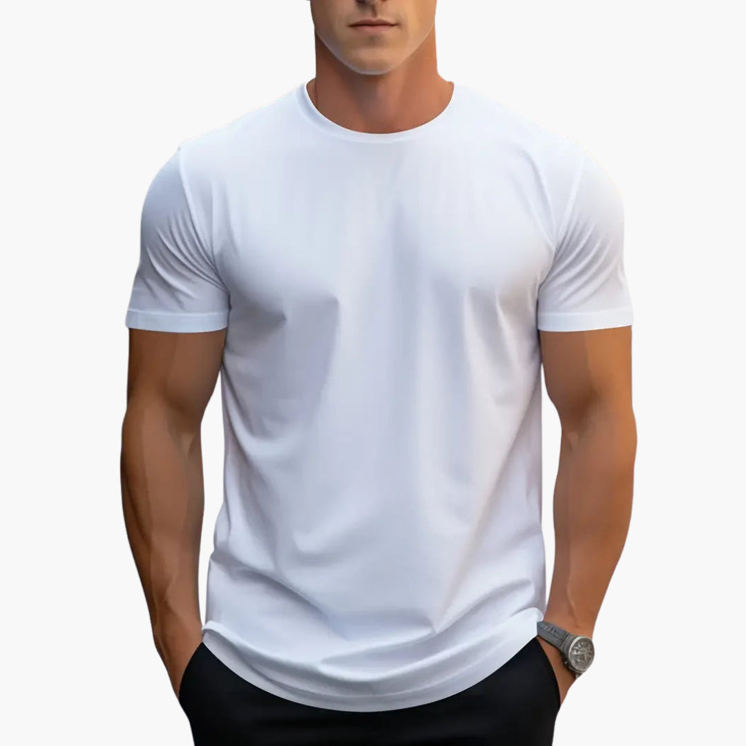 Kurzarmshirt Herren | Rundhalsausschnitt mit geradem Schnitt
