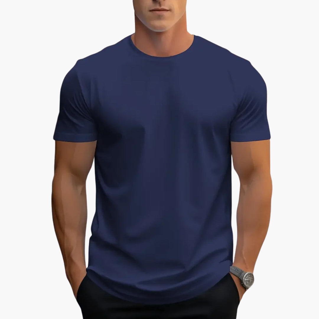 Kurzarmshirt Herren | Rundhalsausschnitt mit geradem Schnitt