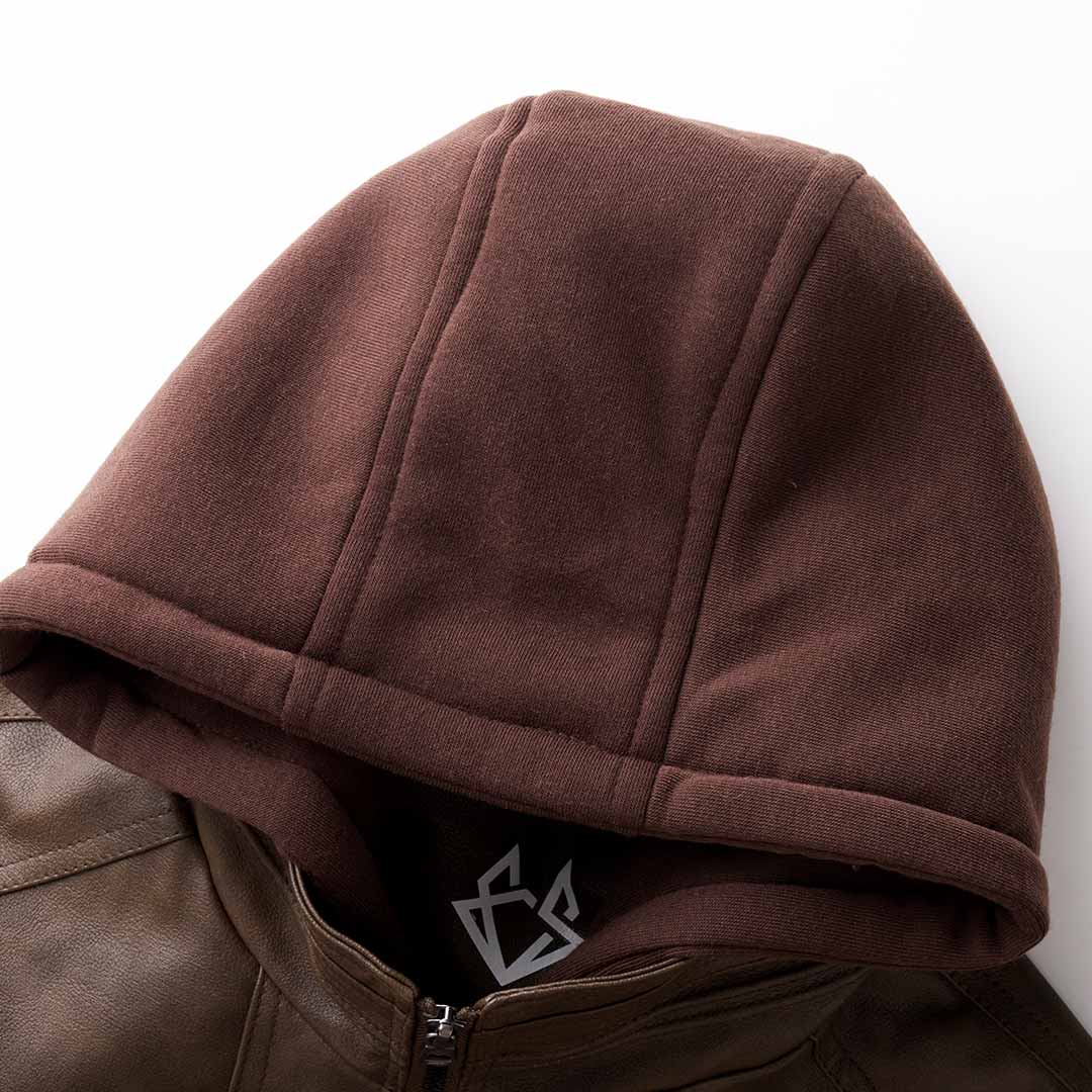 Herren Jacke | gerade Form mit abnehmbarer Kapuze