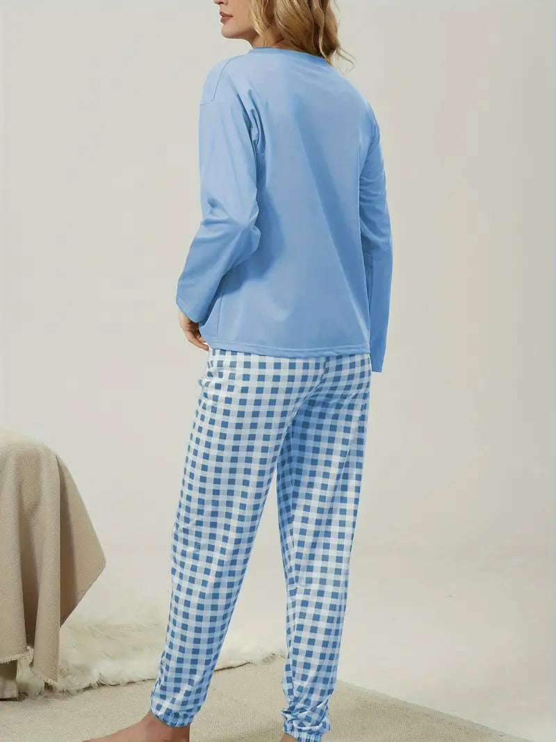 Set Damen | Rundhals mit Karohose