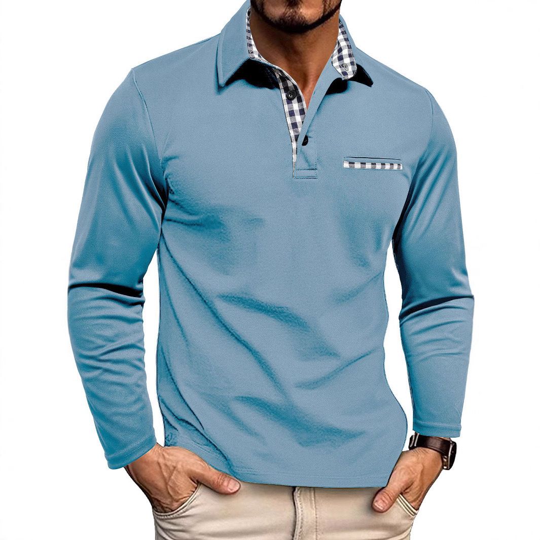 Herren Poloshirt | Langarm-Ausführung mit Kragen und Knopfleiste