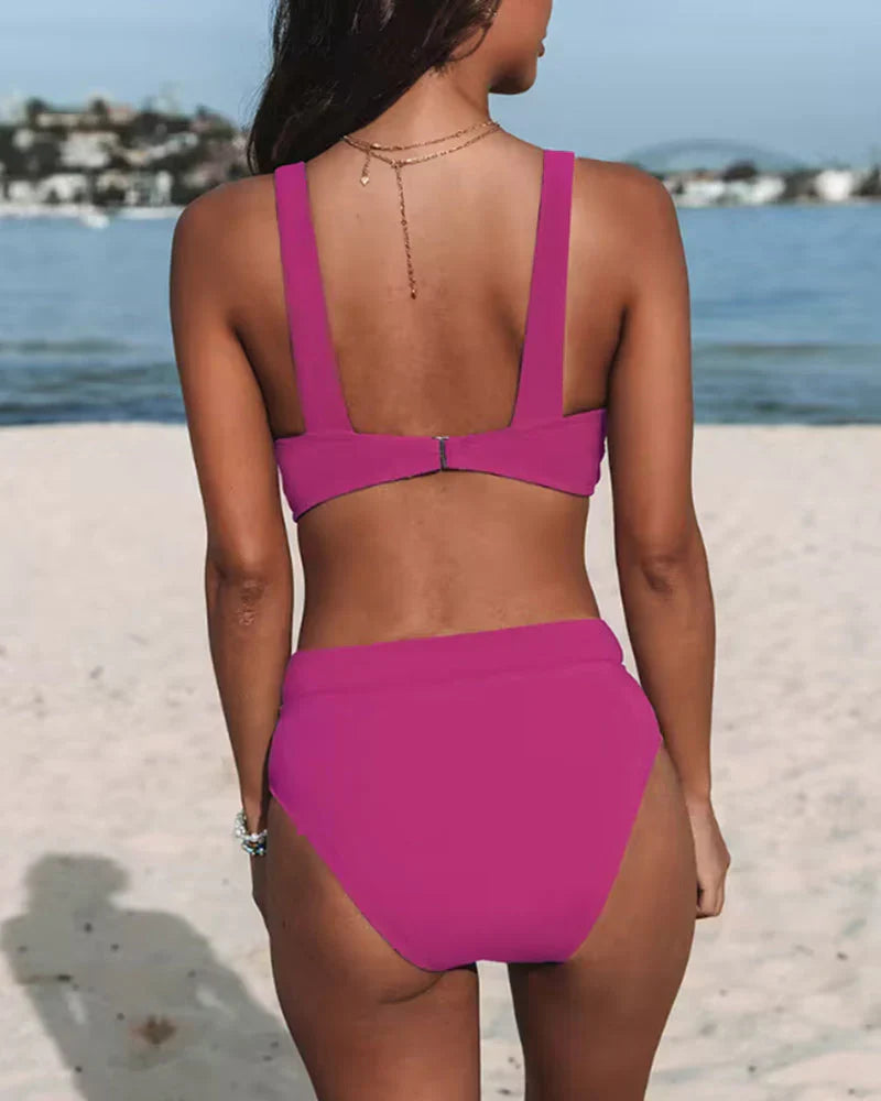 Bademode Damen | Zweiteiliges Bikini-Set mit hoher Taille