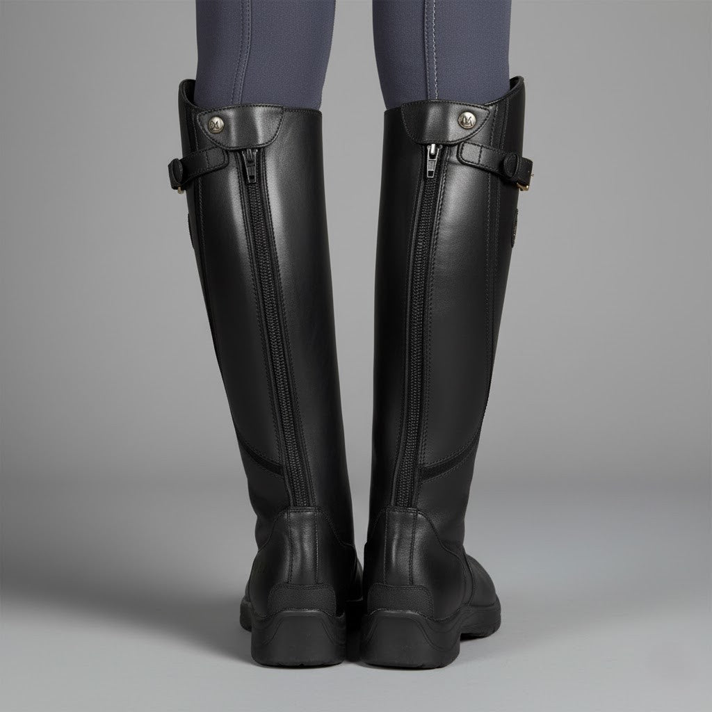 Damen Stiefel | Kniehoher Schaft mit seitlichem Verschlussdetail