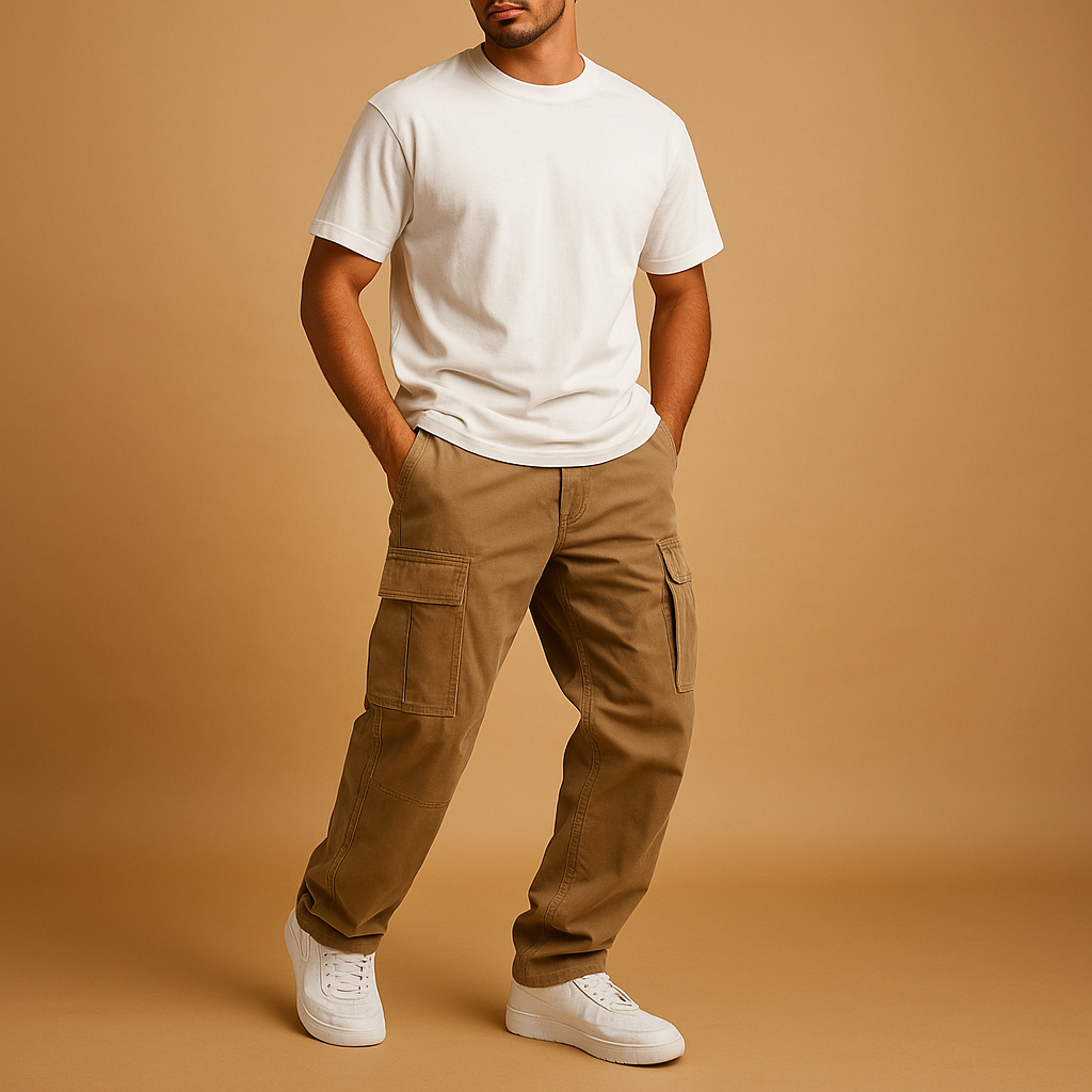 Herren Cargo Hose | reguläre Passform mit seitlichen Taschen