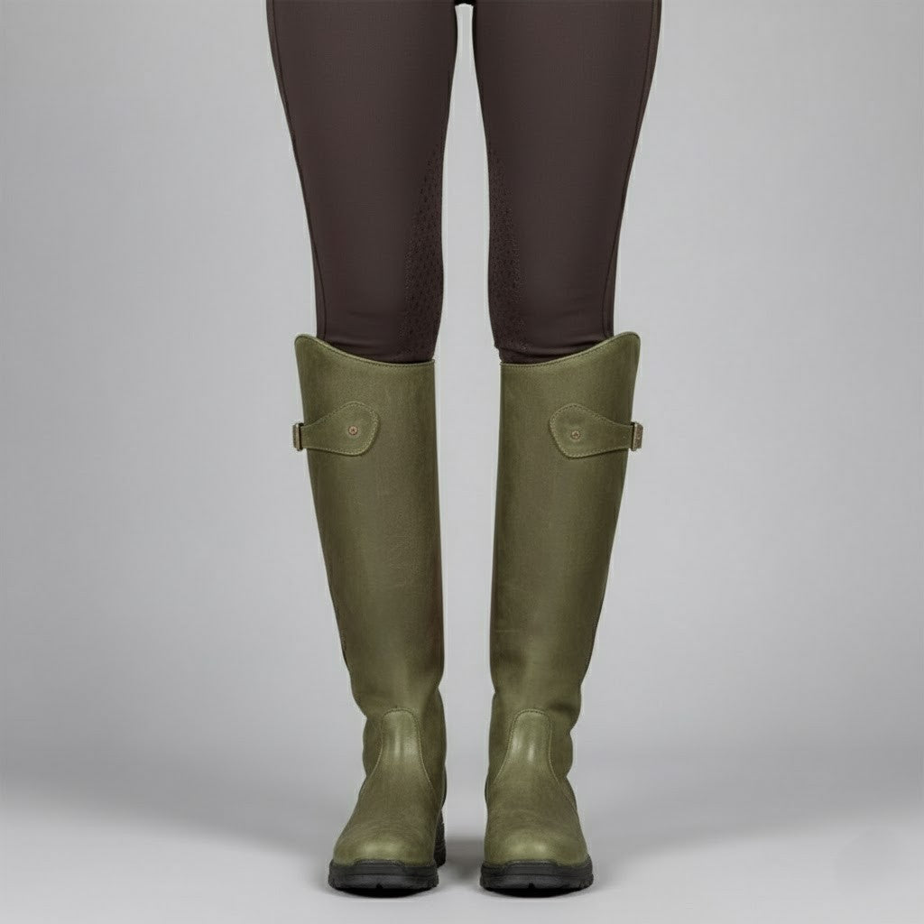 Damen Stiefel | Kniehoher Schaft mit seitlichem Verschlussdetail