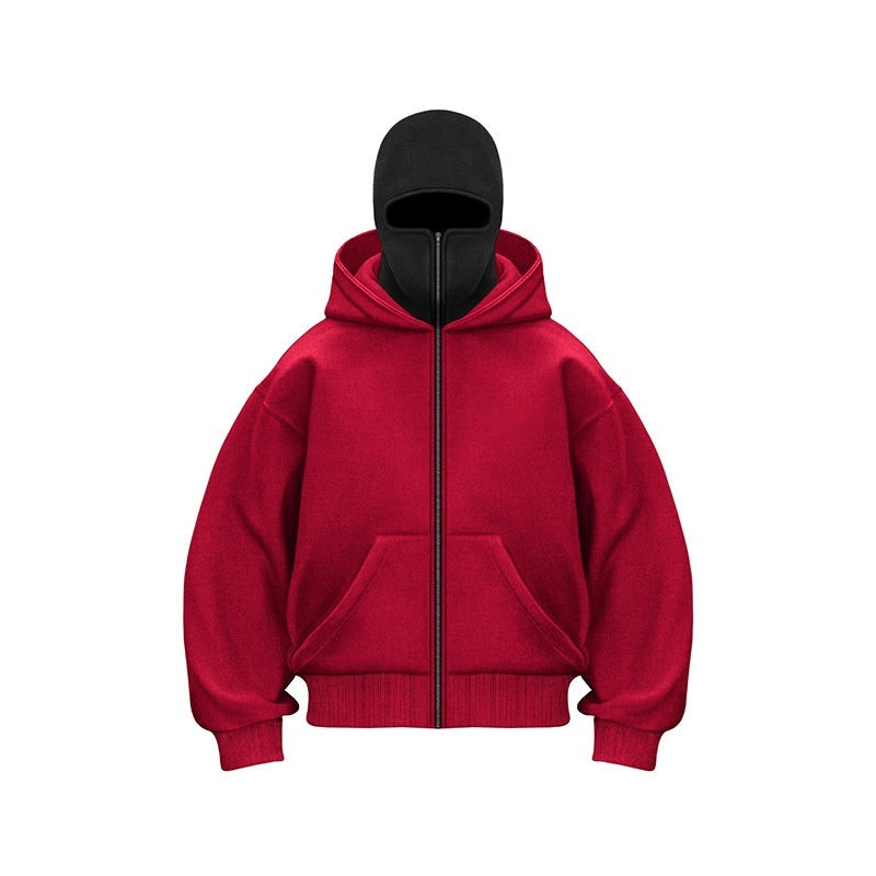 Herren Jacke | Reißverschluss mit Kapuze und Fronttasche