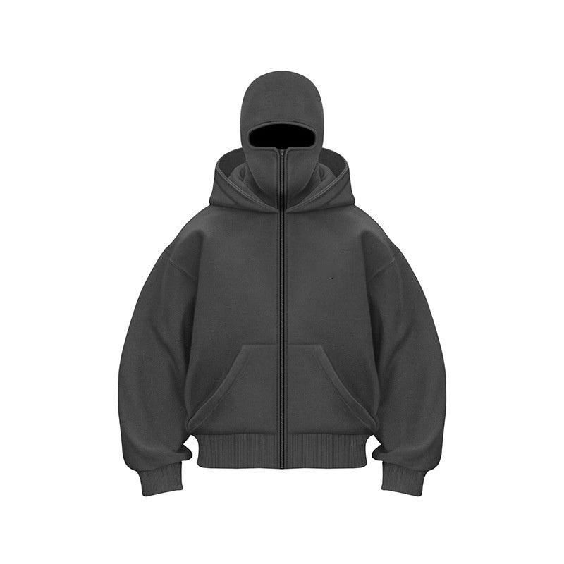 Herren Jacke | Reißverschluss mit Kapuze und Fronttasche