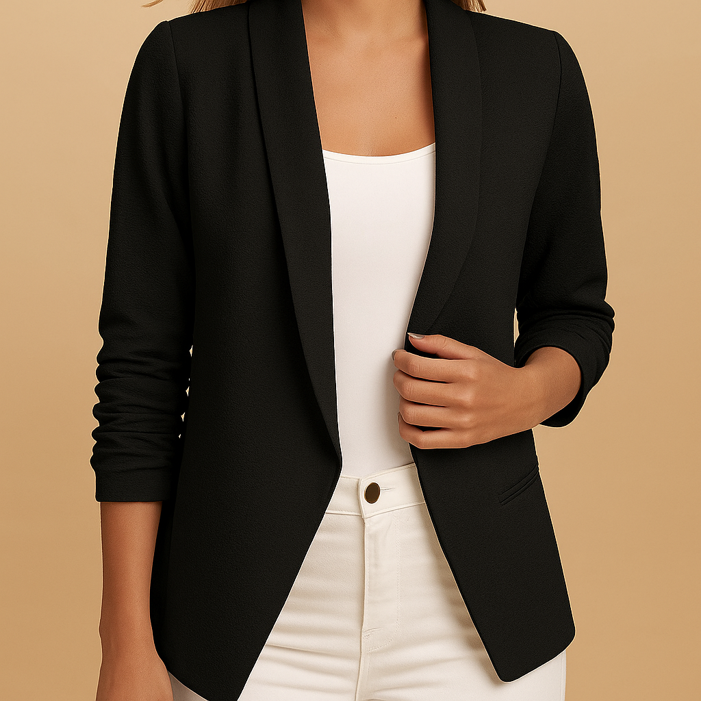 Blazer Dames | Openvallende Front met Rechte Snit