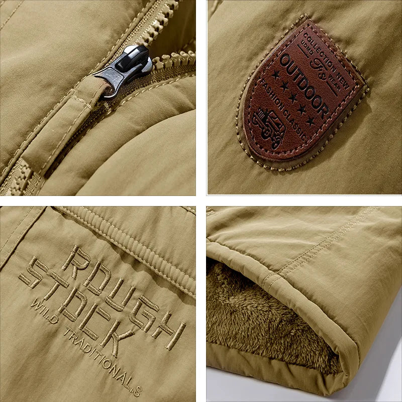 Jacke Herren | Taktischer Schnitt mit Abnehmbarer Kapuze
