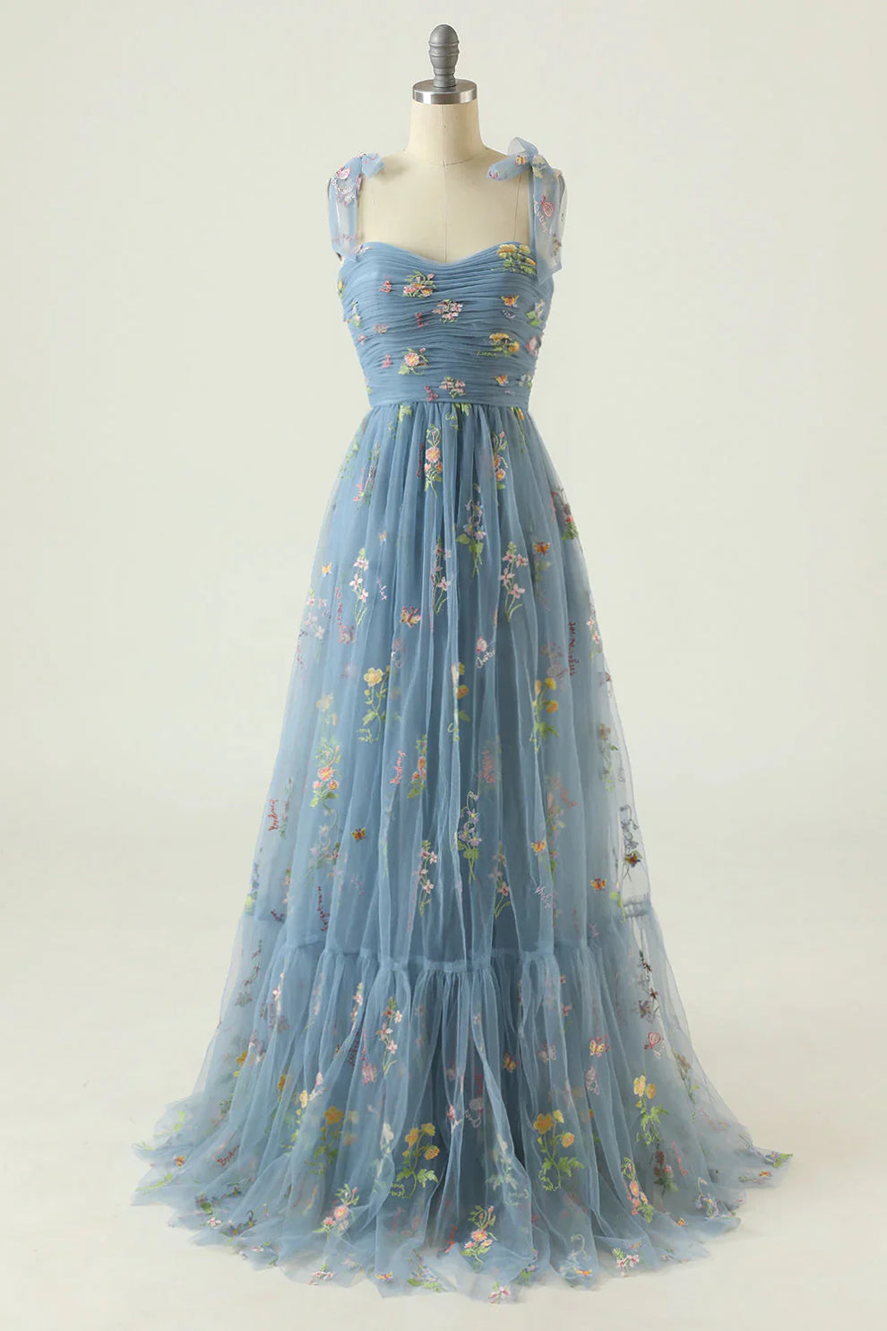 Damen Kleid | Trägerdesign mit ausgestelltem Mehrlagenrock