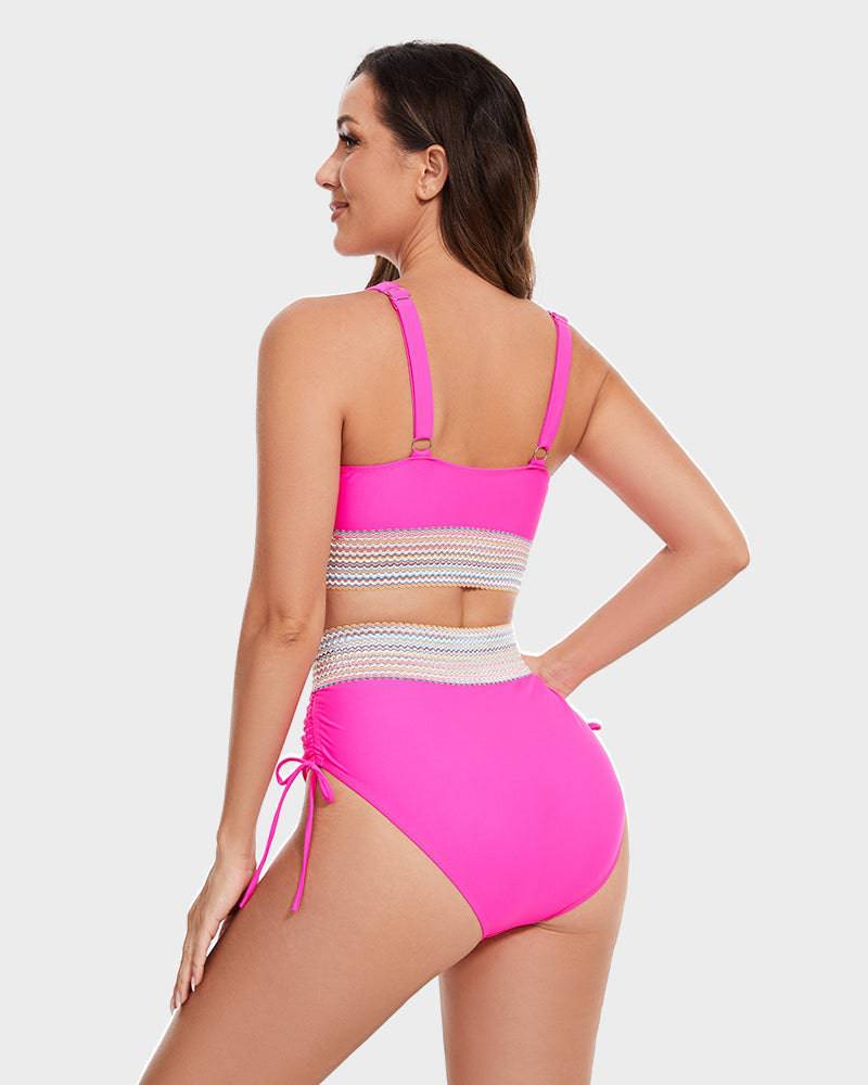 Damen Bikini | Zweiteilig mit hoher Taille und Halteform