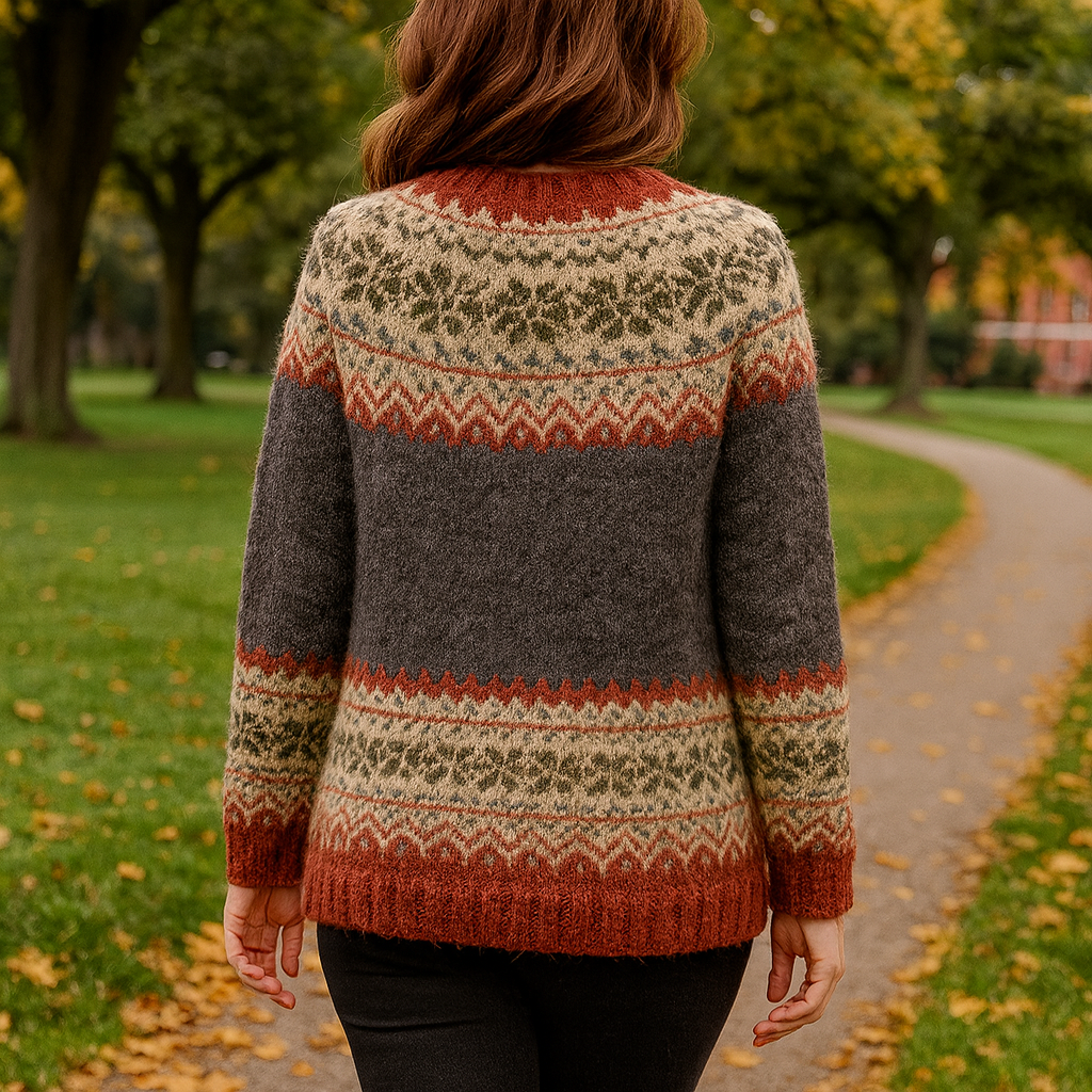 Damen Strickjacke | Gemusterte Ausführung mit Knopfleiste
