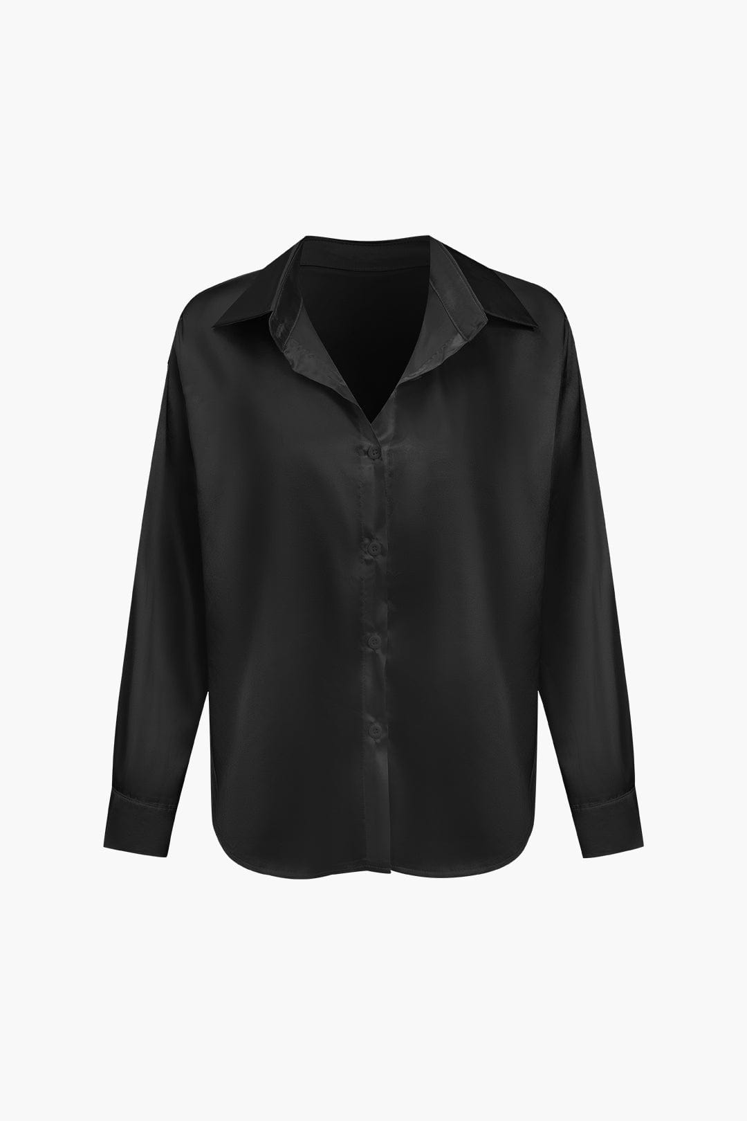 Damen Bluse | Langarm mit Kragen und Frontbindung