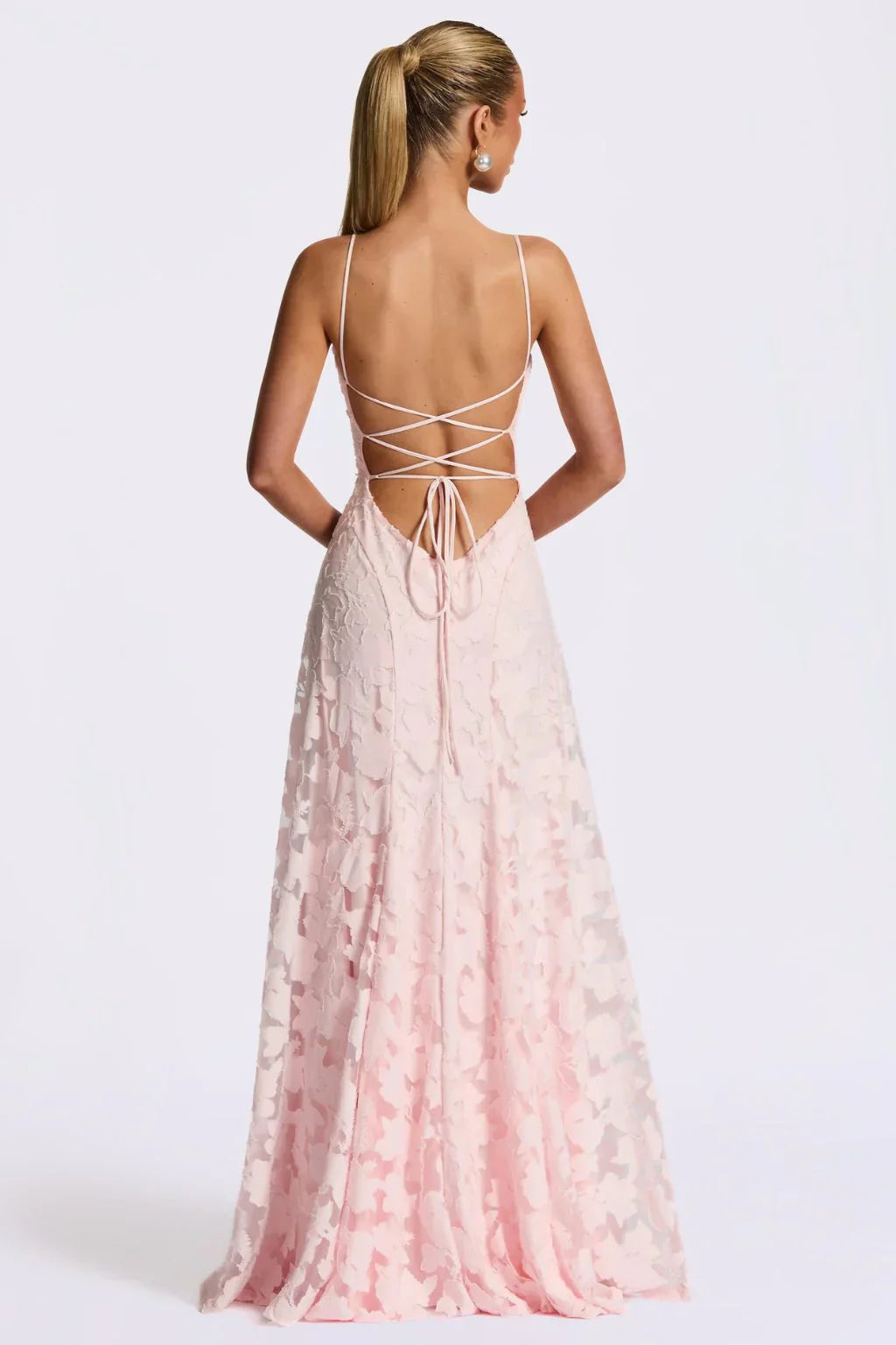 Damen Kleid Maxi | Schmale Träger und figurbetontes Oberteil