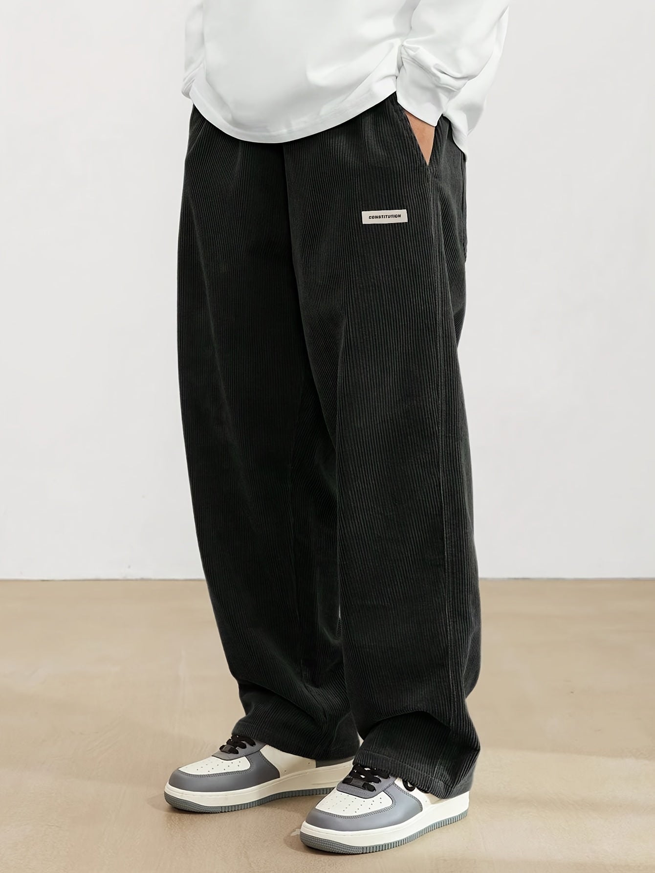 Hose Herren | Weites Bein mit elastischem Bund