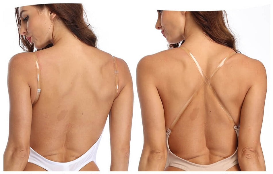 Damen Body Shaper | trägerlos mit tiefem V-Ausschnitt offen