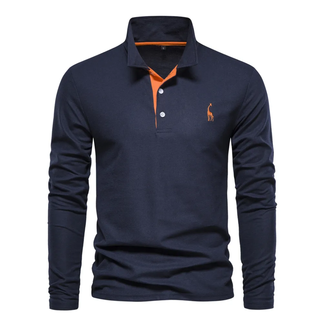 Herren Poloshirt | Langärmelige Ausführung mit Kragen und Knopfleiste