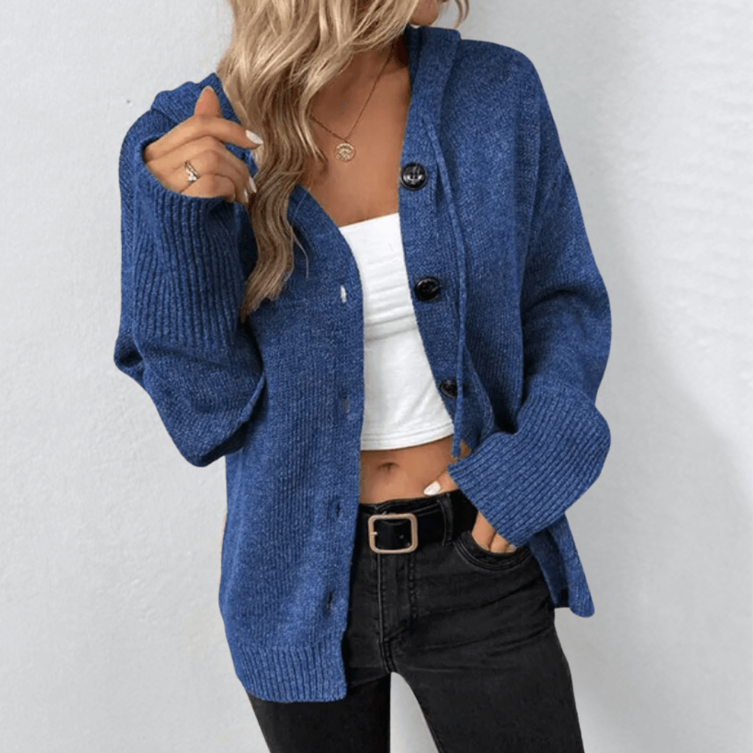 Strickjacke Damen | V-Ausschnitt mit Knopfleiste