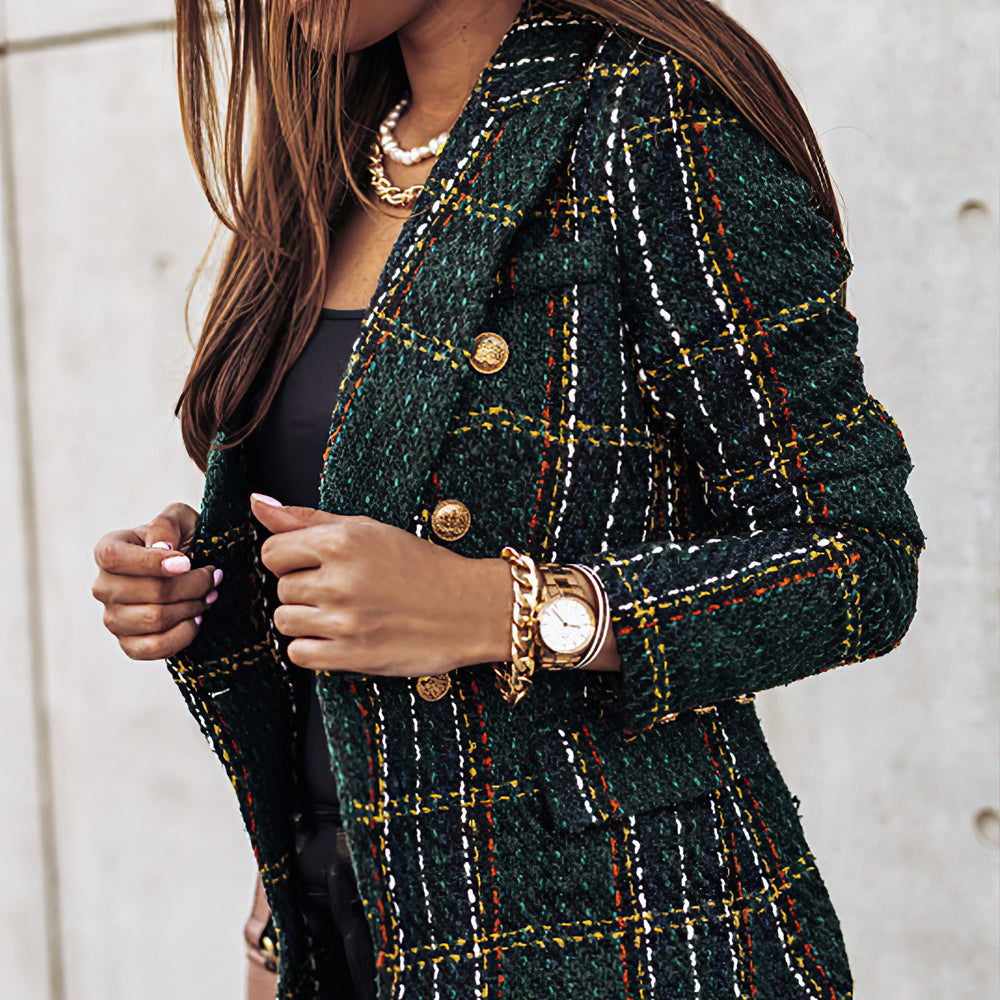 Damen Blazer | grob gestrickte Form mit Rautenmuster