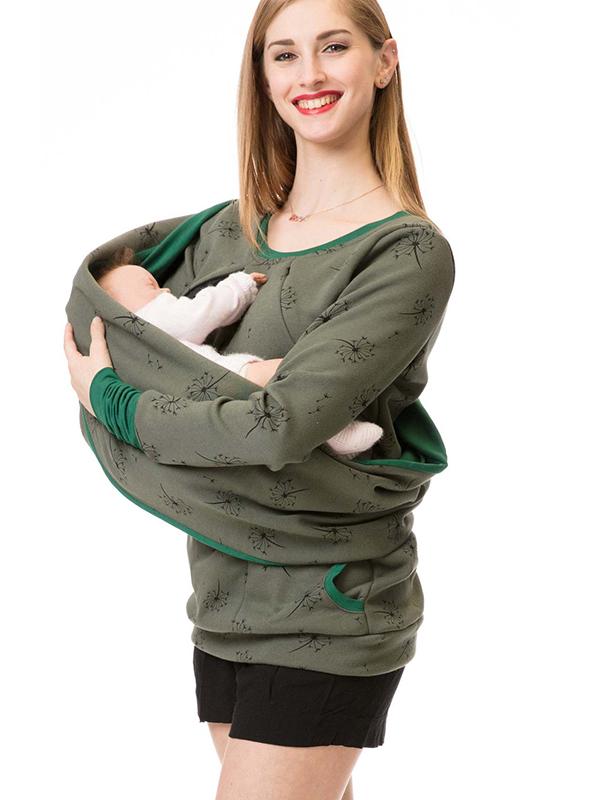 Stilloberteil Damen | Punktmuster mit Fronttasche